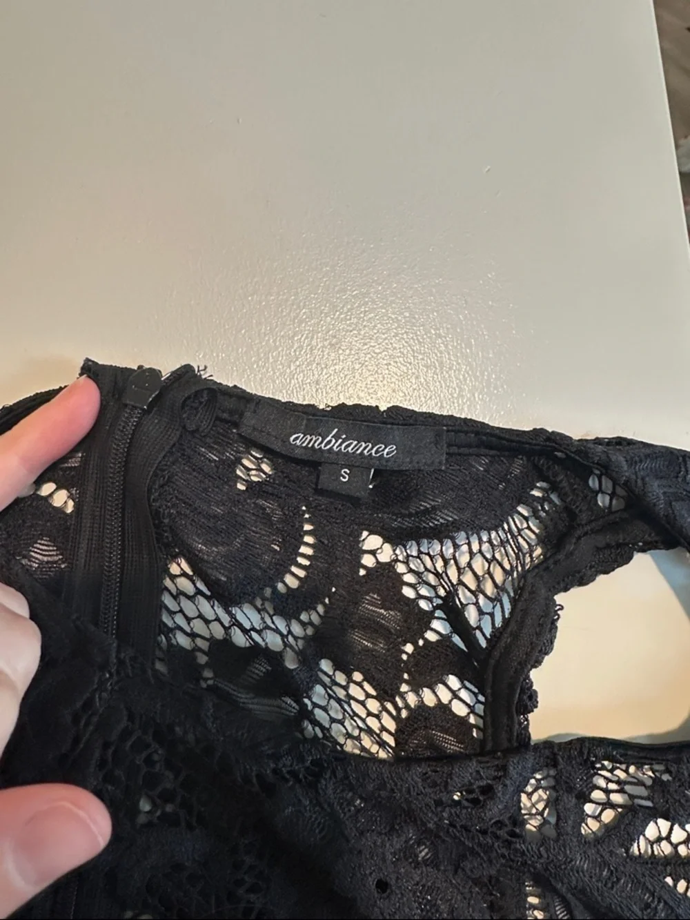 Classic Black Lace Sheath Dress - Sleeveless - Picture 3 of 3